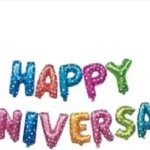 HAPPY ANNIVERSARY Foil Balloon Multi colour